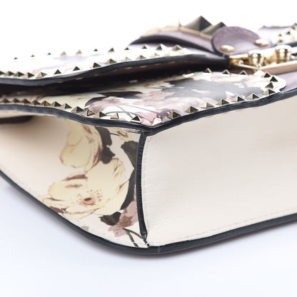 Valentino Garavani Vitello Monogram Kimono 1997 Print Medium Glam Lock Rockstud Flap Dark Mauve 7 of 16