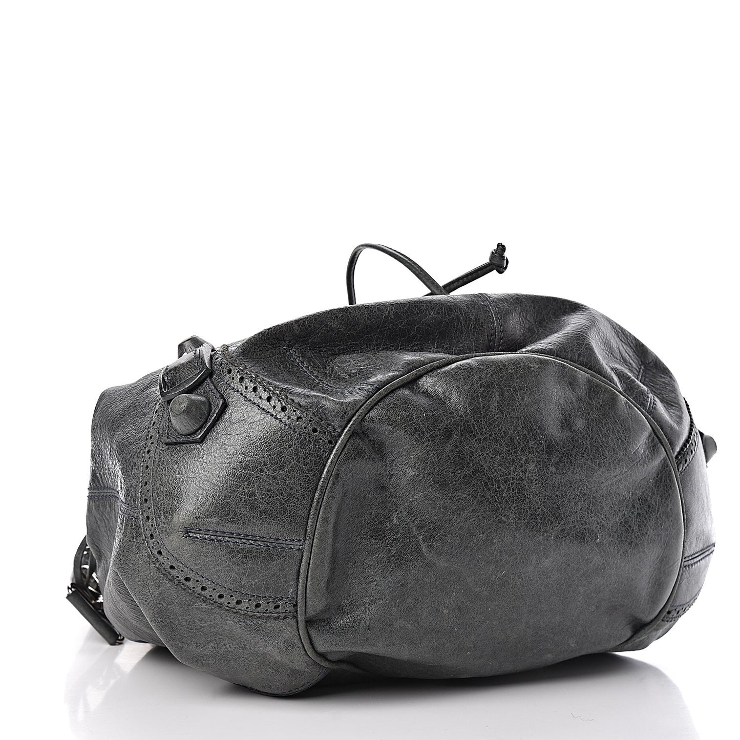 Agneau Giant Brogues Hardware Pompon Anthracite
