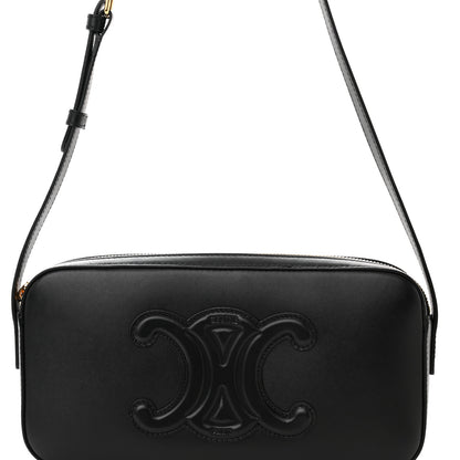 Celine Smooth Calfskin Cuir Triomphe Camera Shoulder Bag Black 8 of 10