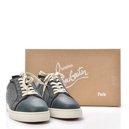 Christian Louboutin Calfskin Veau Velours Lisse Mens Louis Junior Flat Sneakers 42.5 Tsar 12 of 12
