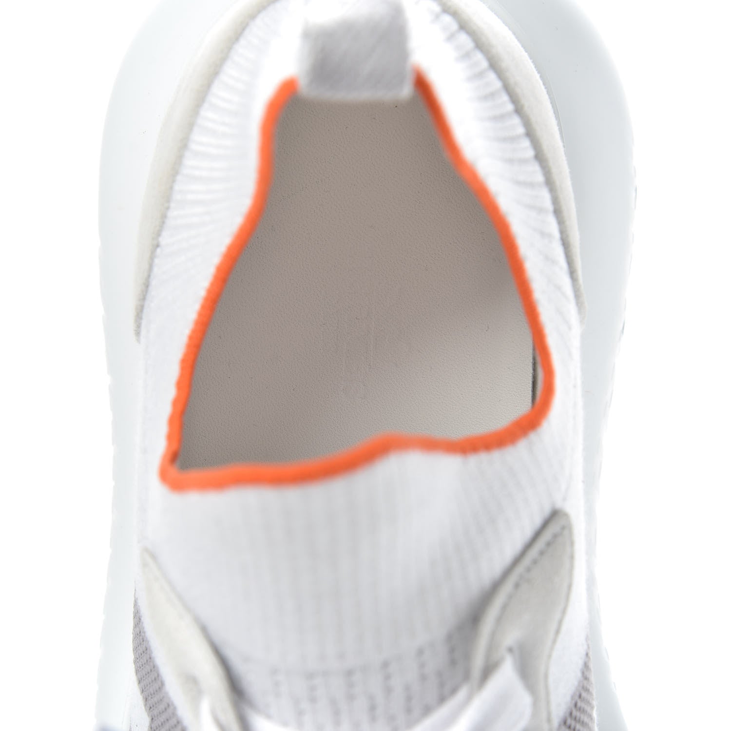 Hermes Knit Suede Goatskin Womens Crew Sneakers 40 White Gris 7 of 9