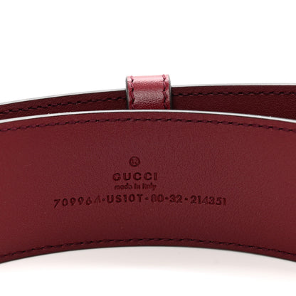 Gucci Ciny Lux Calfskin Patterned Double G 40mm Belt 80 32 Rubicund 3 of 5