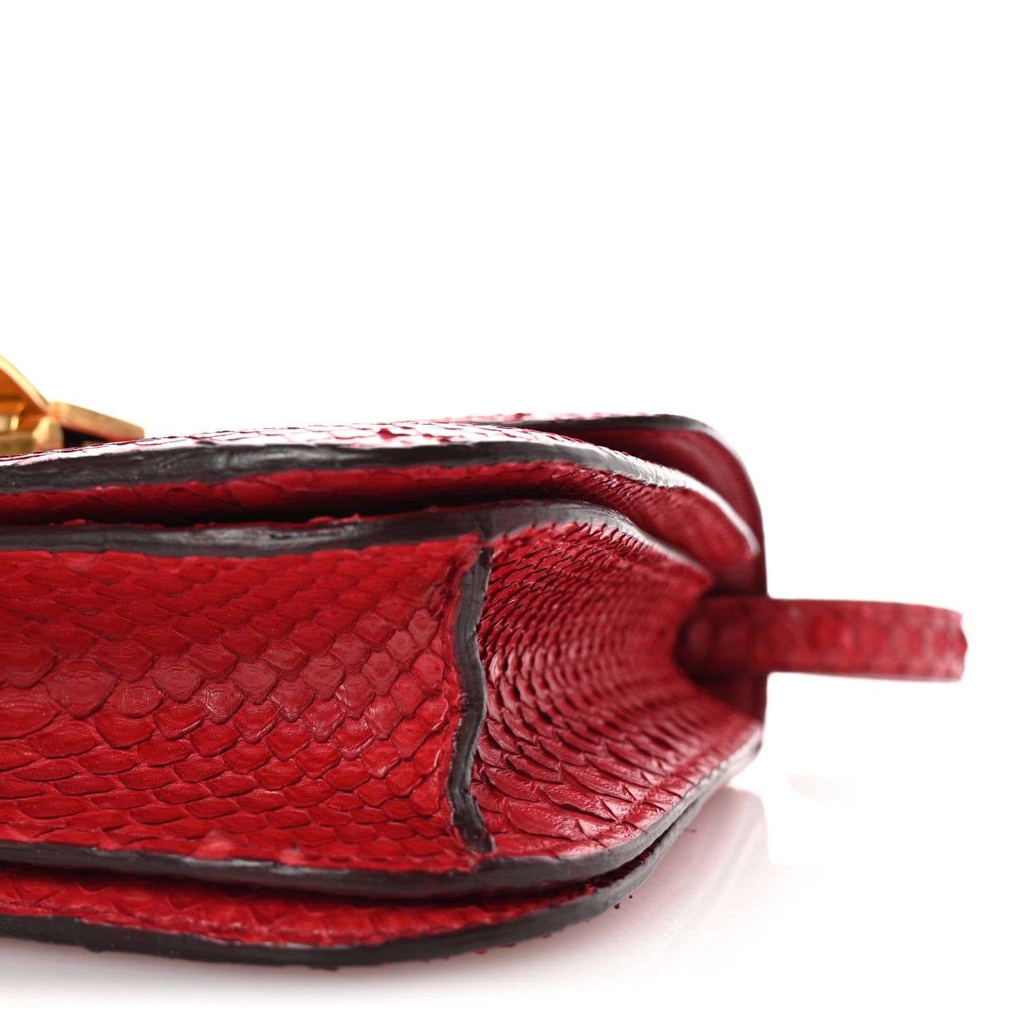 Celine Snakeskin Medium Classic Box Flap Red 9 of 9