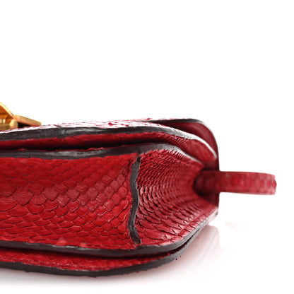 Celine Snakeskin Medium Classic Box Flap Red 9 of 9