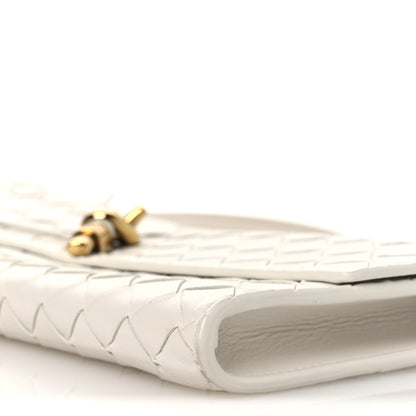 Bottega Veneta Nappa Intrecciato Long Andiamo Top Handle Clutch Sea Salt 10 of 11