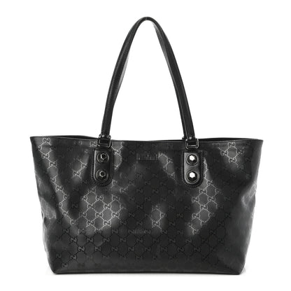 Gucci Imprime Monogram Medium Studded Tote Black 1 of 9