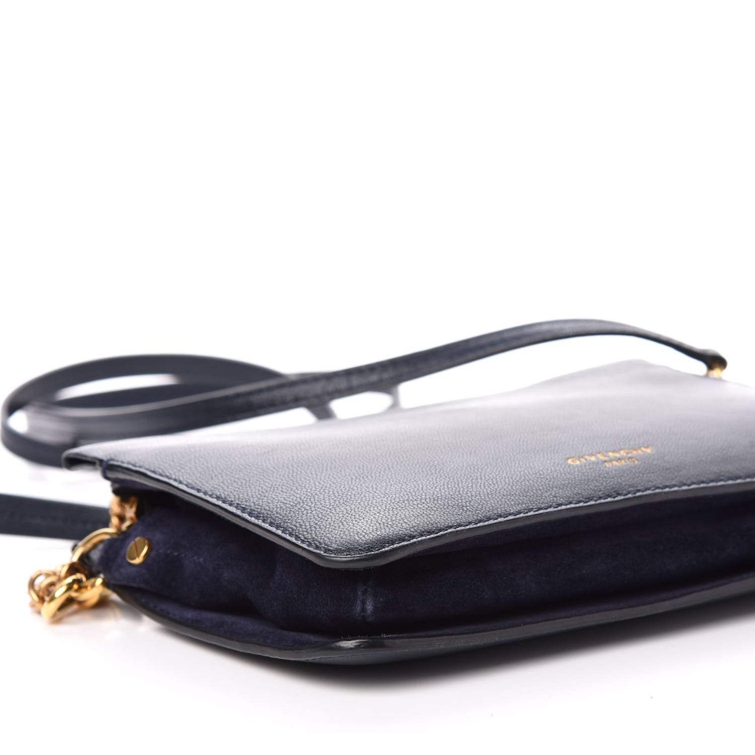 Givenchy Textured Calfskin Suede Cross 3 Crossbody Bag Navy 8 of 11