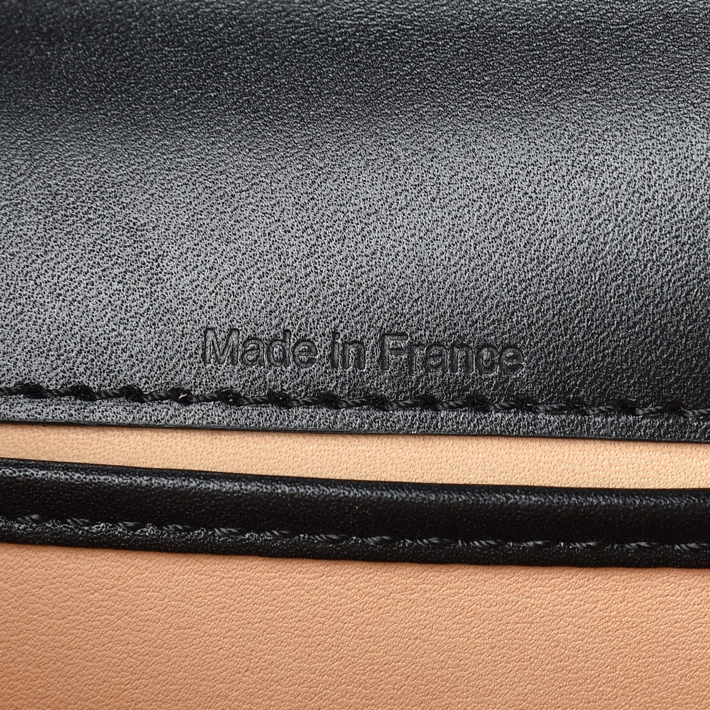Calfskin Illusion Piped Mini Brillant Satchel Black