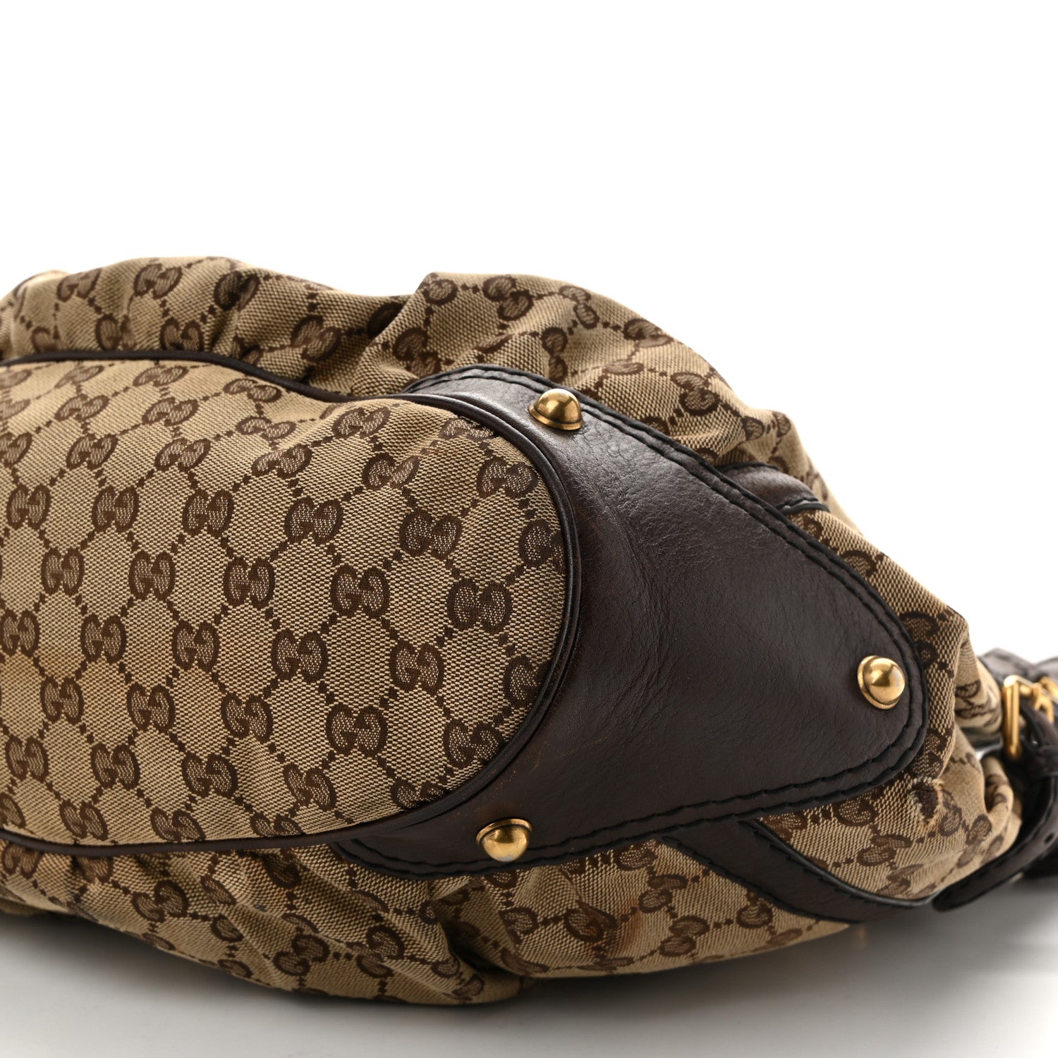 Gucci Monogram Large Jockey Tote Dark Brown 10 of 11