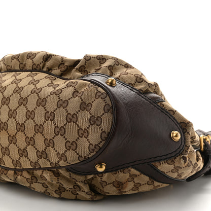 Gucci Monogram Large Jockey Tote Dark Brown 10 of 11