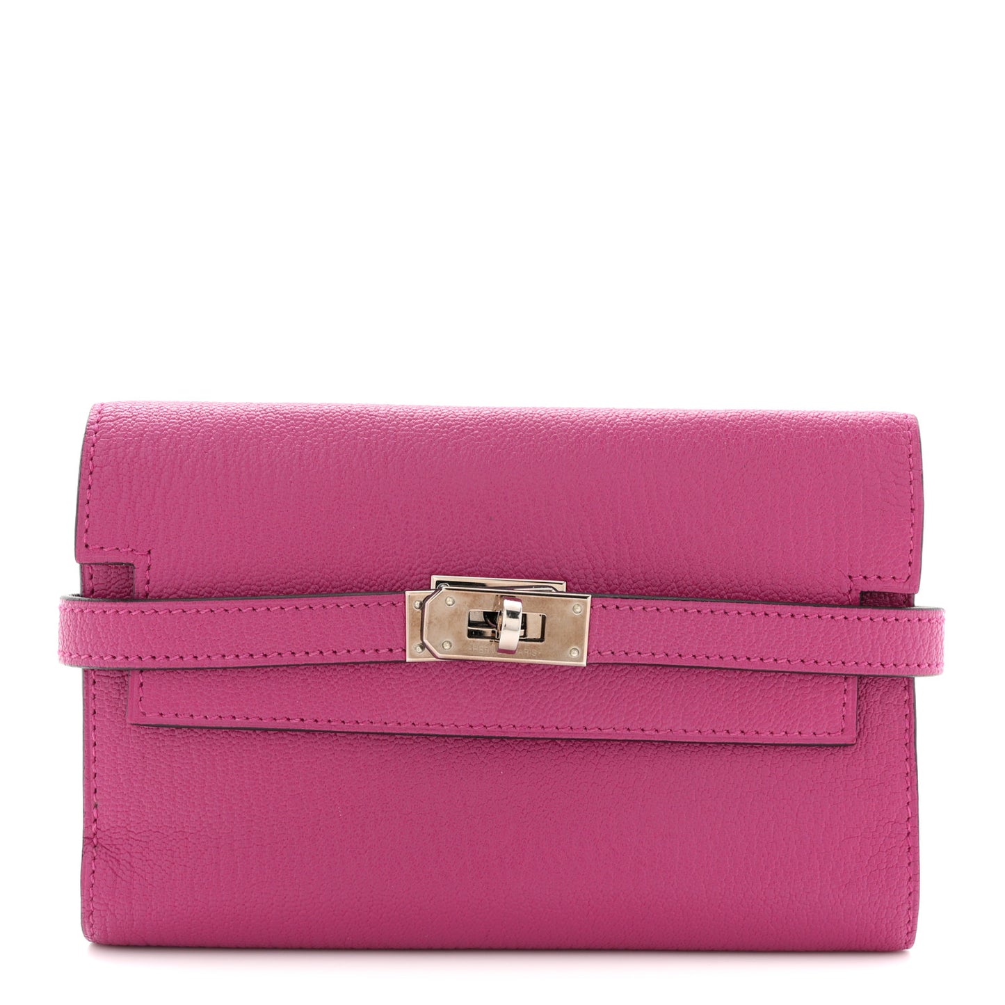 Chevre Mysore Medium Kelly Wallet Fuchsia