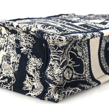 Christian Dior Canvas Toile de Jouy Reverse Embroidered Mini Book Tote Phone Bag Blue 10 of 10
