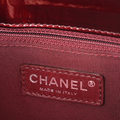 Chanel Patent Quilted Grand Shopping Tote GST Dark Bordeaux 6 of 10