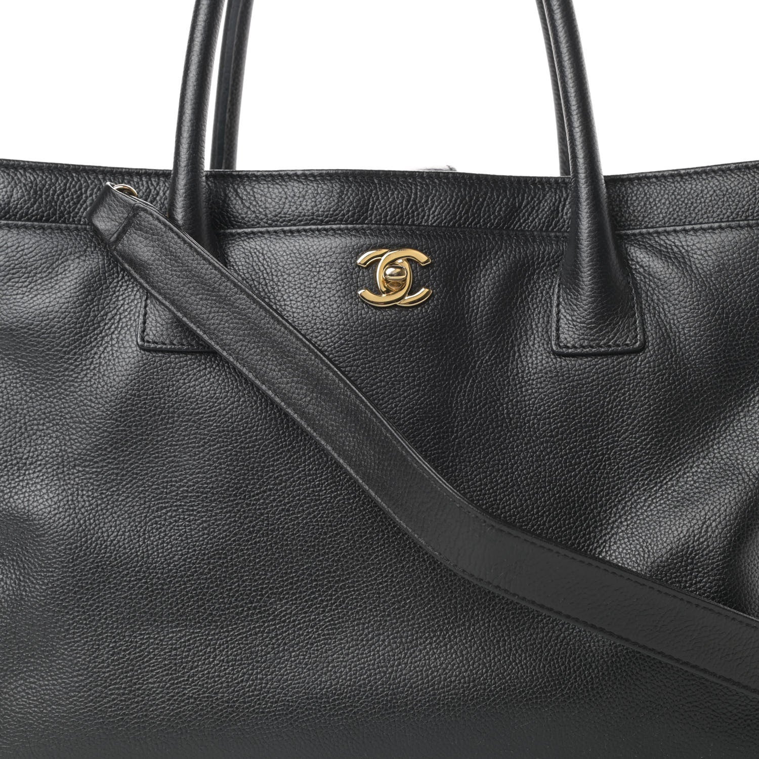 Chanel Calfskin Cerf Shopper Tote Black 10 of 14