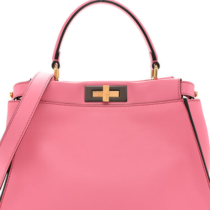Fendi Vitello Seta Medium Peekaboo Iconic Satchel Pink 8 of 10