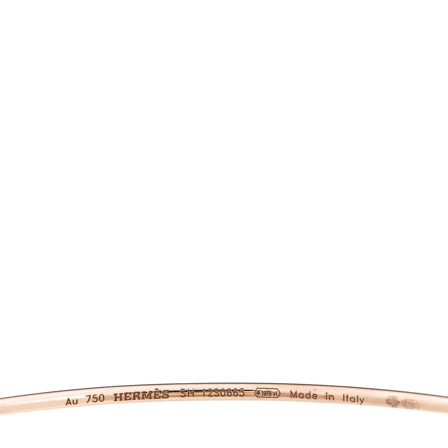 Hermes 18K Rose Gold Collier De Chien Rock Bracelet SH 3 of 3