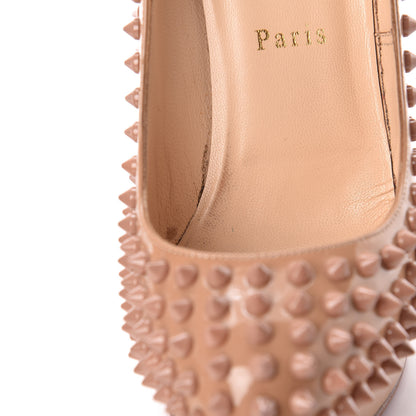 Christian Louboutin Patent Alti Spikes 140 Pumps 38 Nude 16 of 26