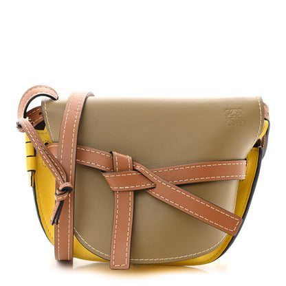 Loewe Calfskin Small Gate Crossbody Bag Mocca Yellow Pecan 1 of 12