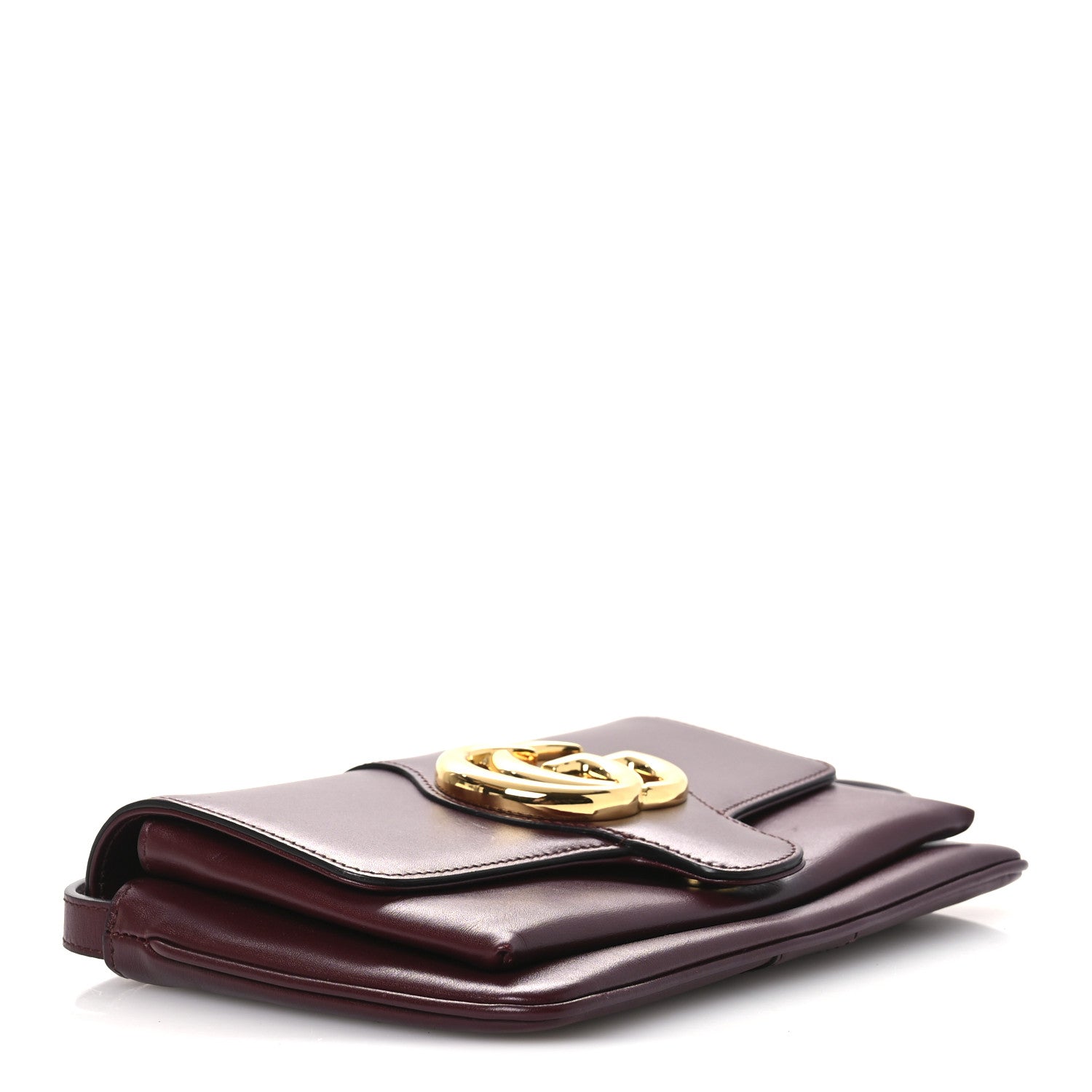 Gucci Vitello Palmellato Lux Small Arli Flap Shoulder Bag Vintage Bordeaux 4 of 13