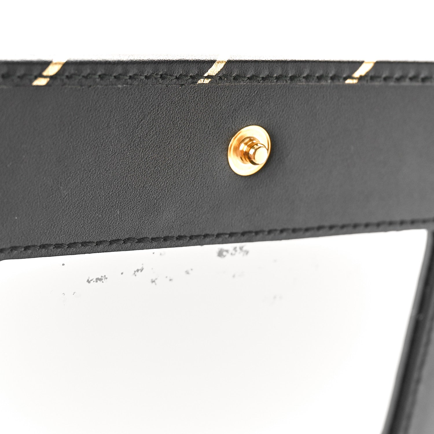 Gucci Calfskin Diagonal GG Mini Chain Wallet Black Gold 6 of 10