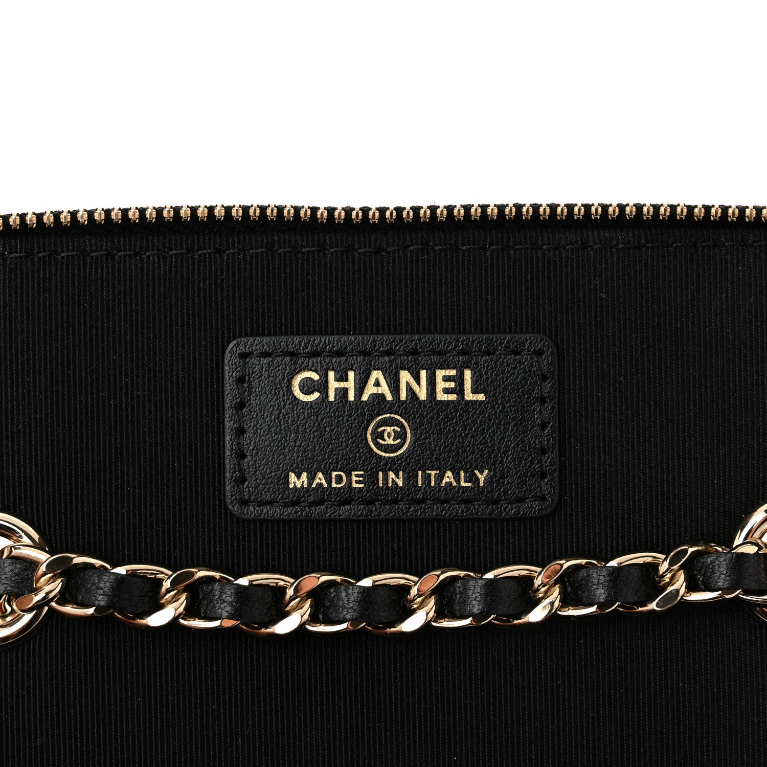 Chanel Lambskin Camellia Embossed Small Vanity Case With Chain Black 6 of 10