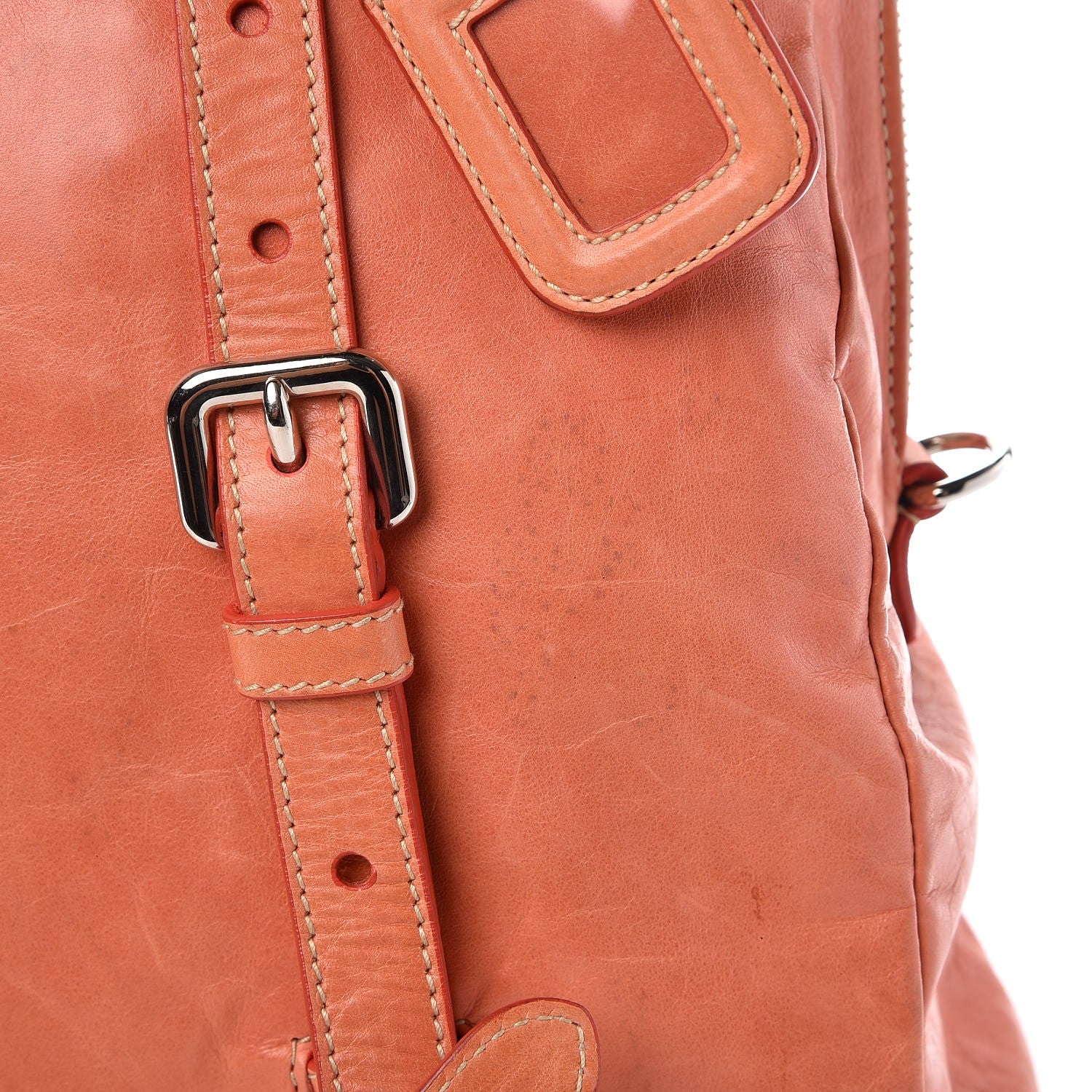 Prada Nappa New Look Tote Corallo 10 of 13