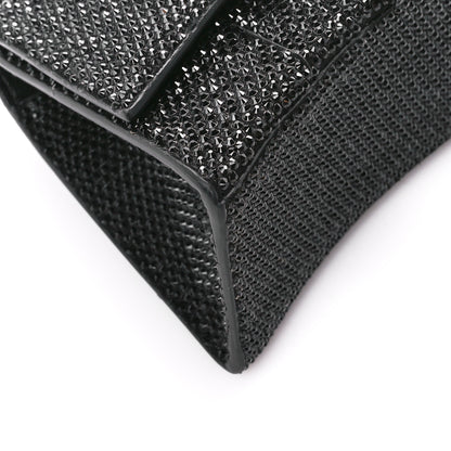 Balenciaga Strass Suede Hourglass Top Handle Bag XS Black Jet 9 of 11