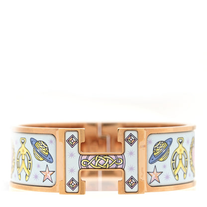 Hermes Enamel Printed Chorus Stellarum Wide Clic Clac H Bracelet PM Hypno 1 of 4