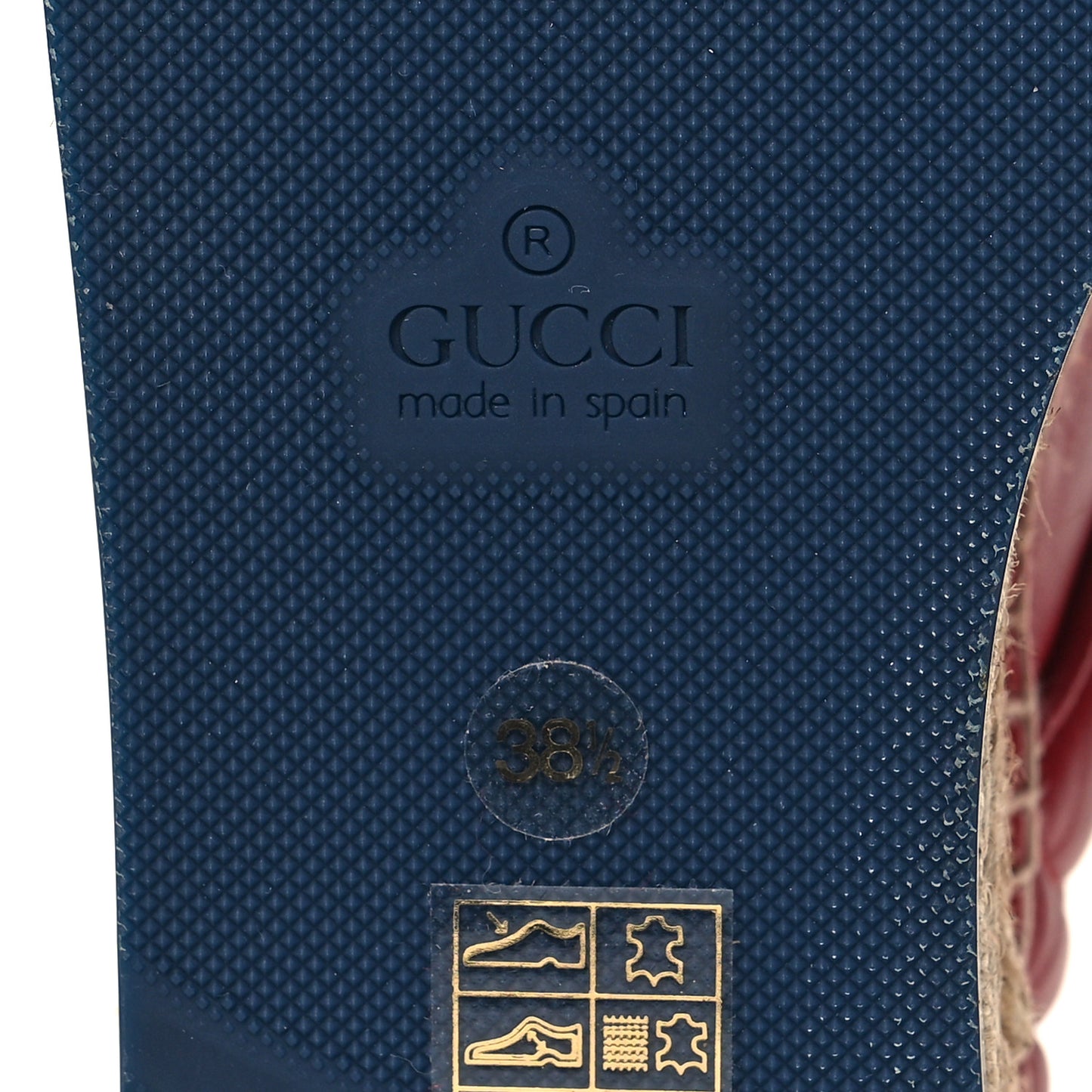Nappa Matelasse GG Pilar Flatform Lace-Up Espadrilles 38.5 Hibiscus Red