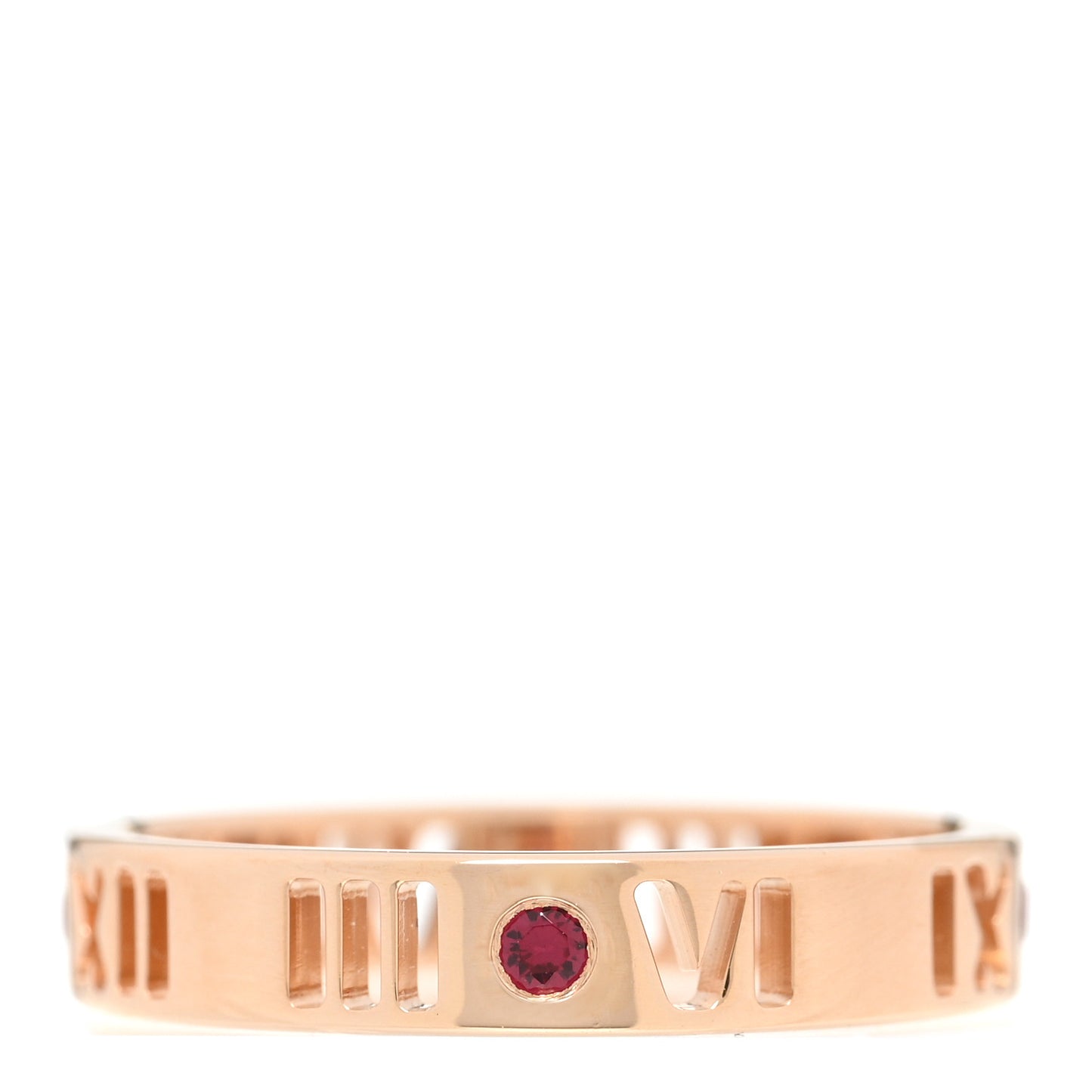 18K Rose Gold Ruby Atlas Pierced Ring 53 6.5