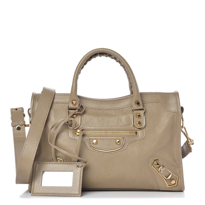 Balenciaga Chevre Gold Metallic Edge Hardware S City Beige Latte 1 of 10