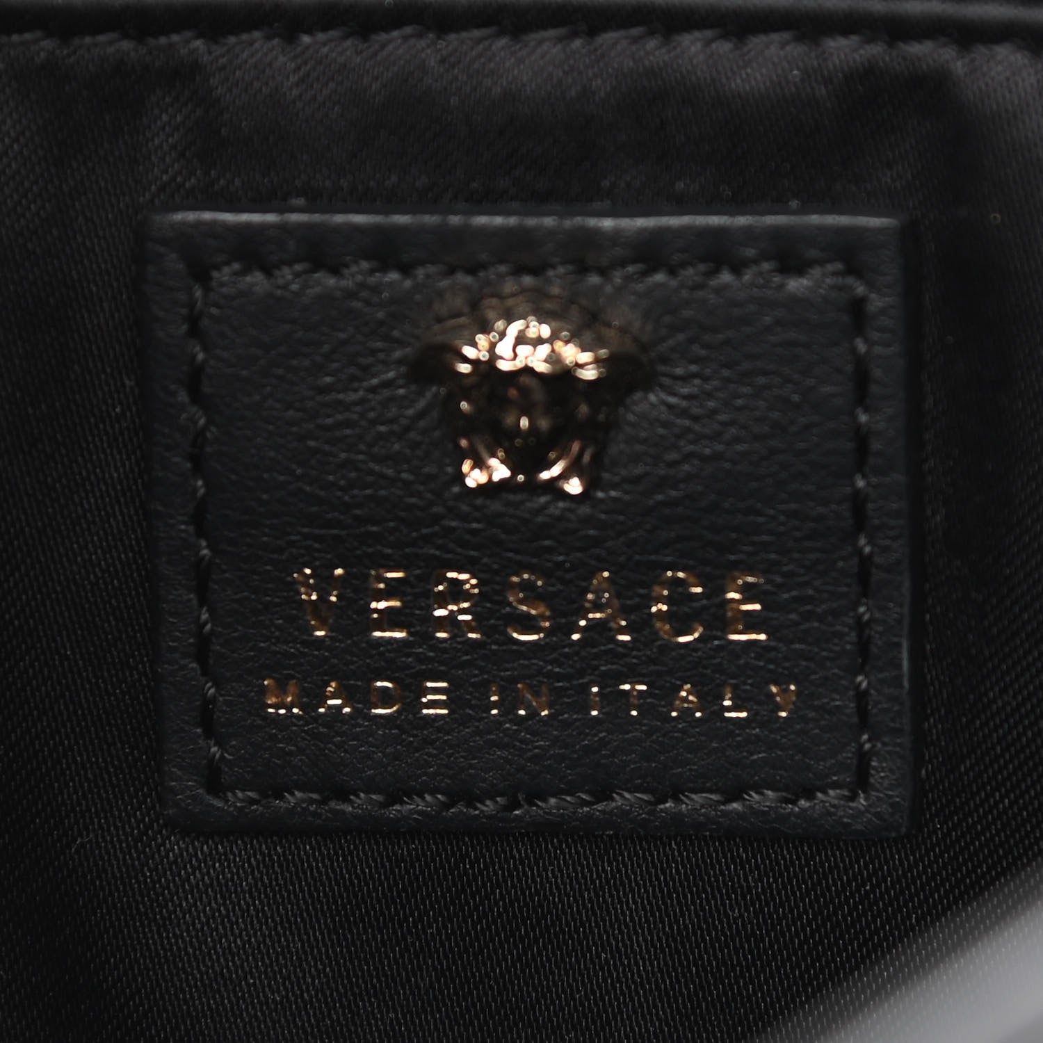 Versace Vitello Palazzo Medusa Evening Clutch Bag Black 6 of 9