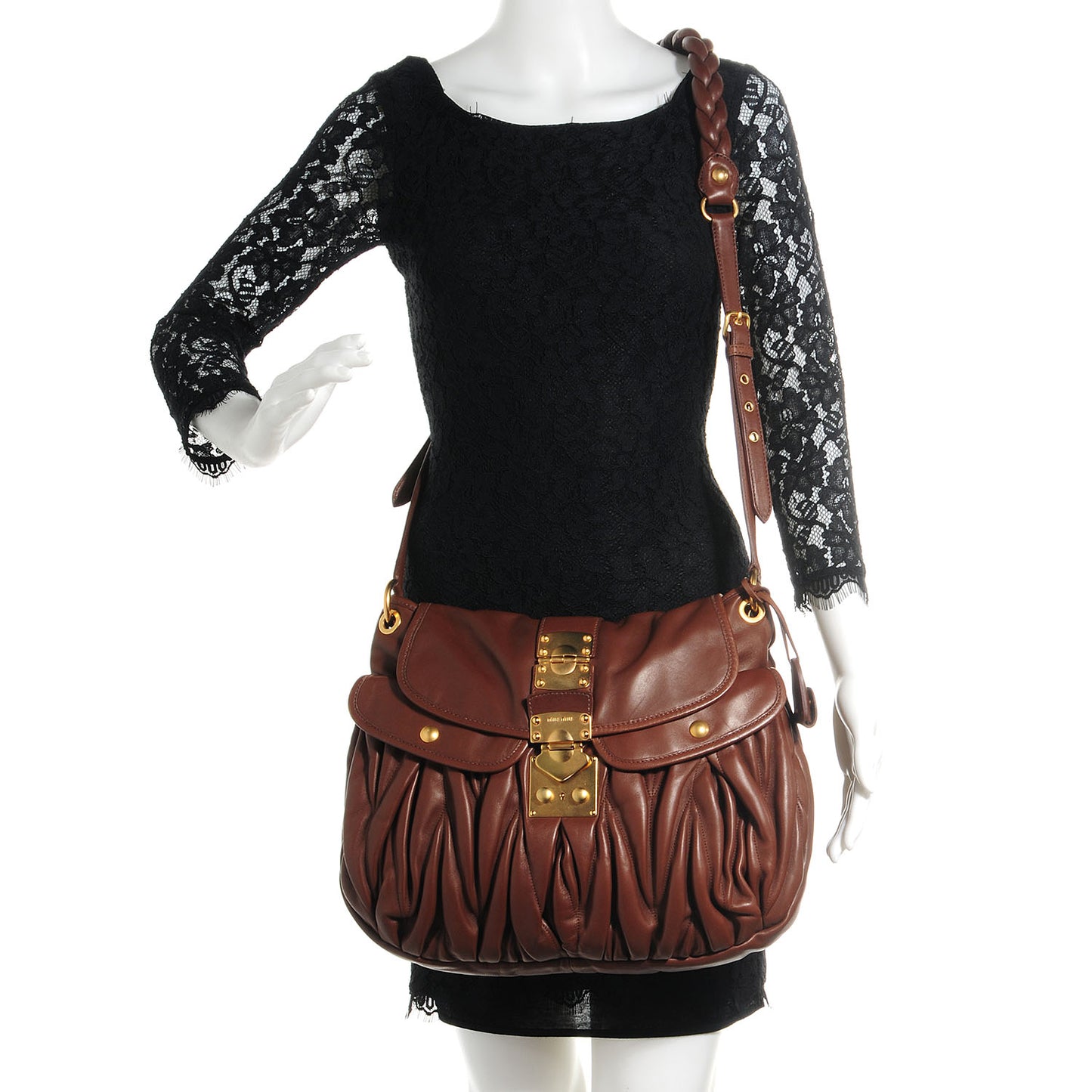 Leather Matelasse Coffer Noce