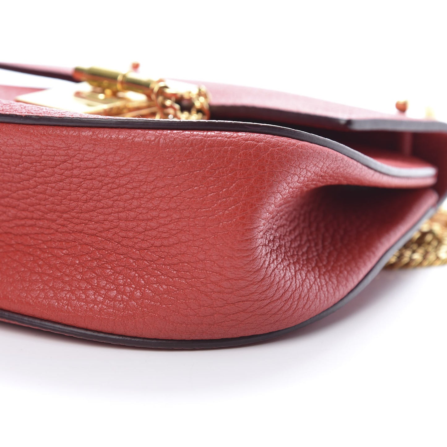 Grained Lambskin Mini Drew Shoulder Bag Plaid Red