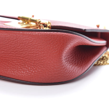 Chloe Grained Lambskin Mini Drew Shoulder Bag Plaid Red 10 of 16