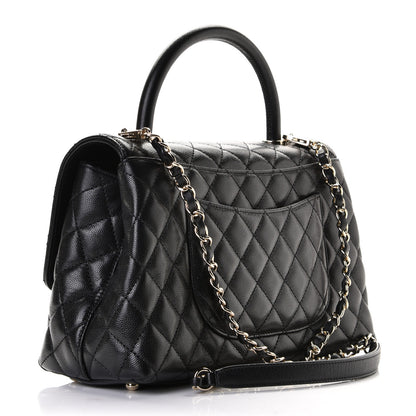 Chanel Caviar Quilted Small Coco Handle Flap Black 3 of 5
