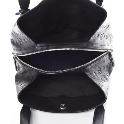 MCM Calfskin Ottomar Monogram Essential Hobo Black 7 of 9
