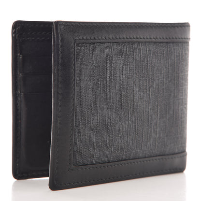 Gucci GG Supreme Monogram Bi-Fold Wallet Black Grey 3 of 8