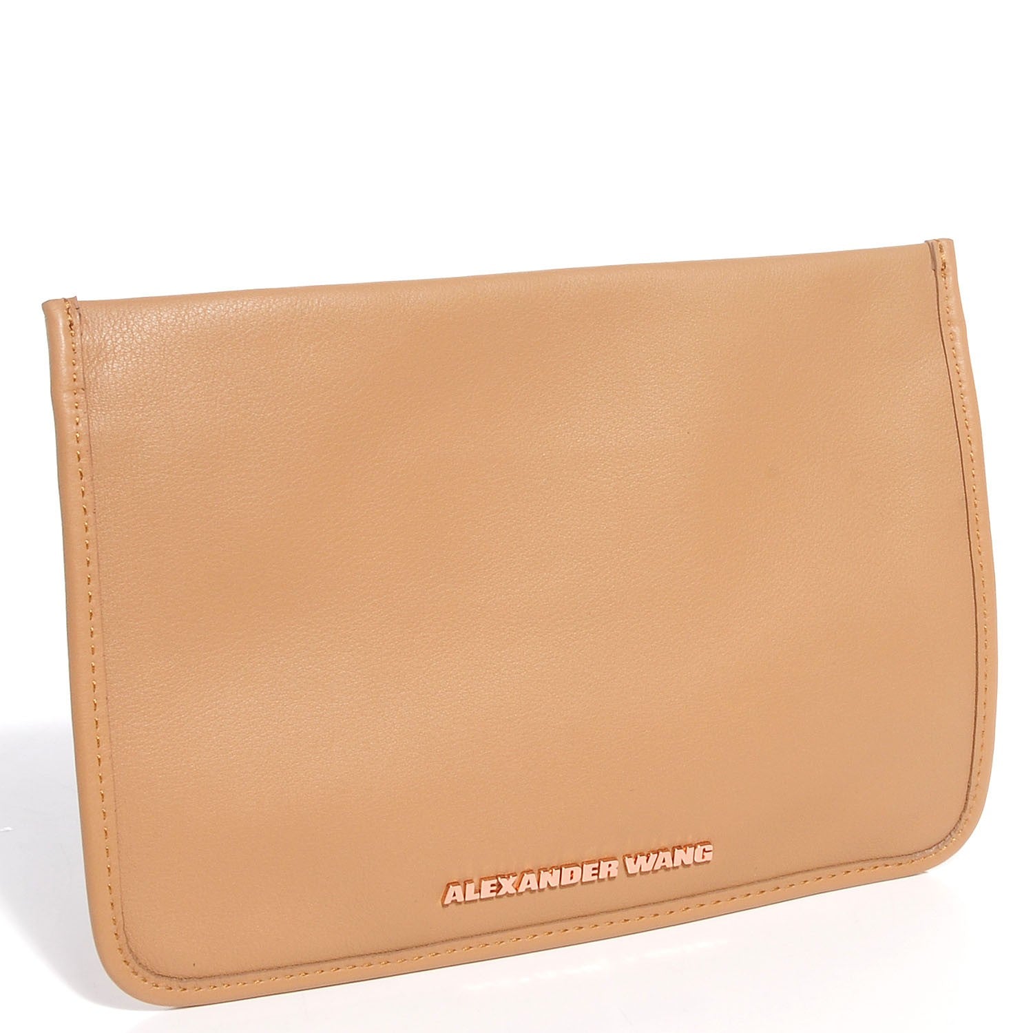 Alexander Wang Smooth Leather Prisma Wristlet Camel Rose Gold Hardware 3 of 7