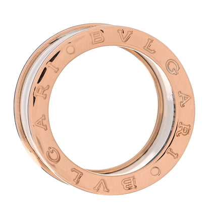 Bulgari 18K Rose Gold White Ceramic B.Zero1 Four-Band Ring 53 6.5 6 of 7