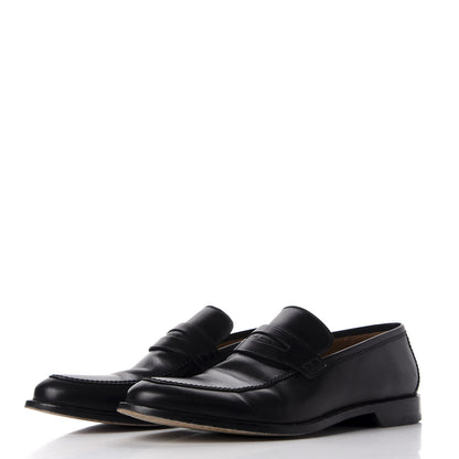 Louis Vuitton Calfskin Mens Loafers 9.5 Black 2 of 14