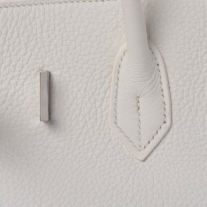 Hermes Taurillon Clemence Birkin 35 White 14 of 37