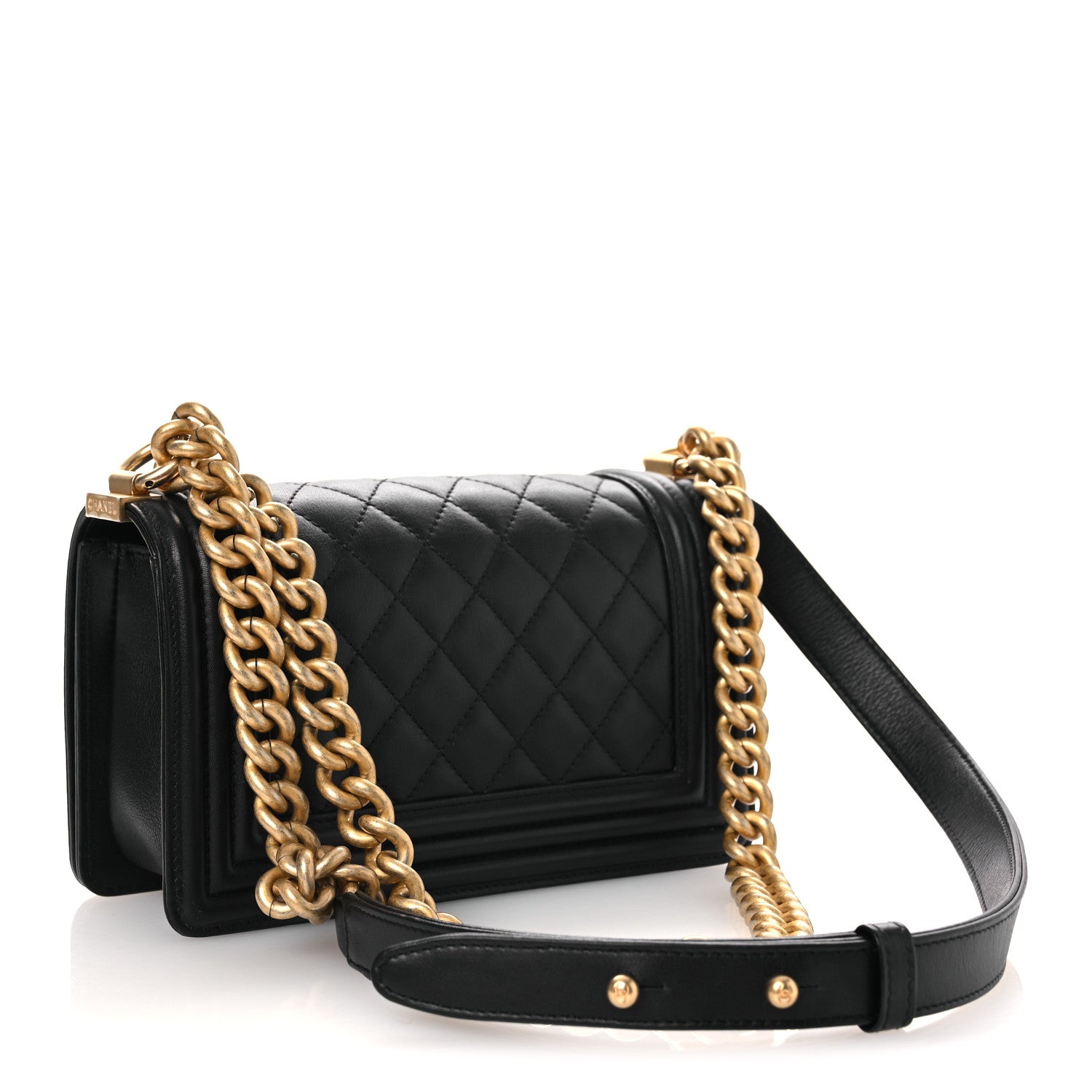 Chanel Lambskin Quilted Small Boy Flap Black 3 of 12