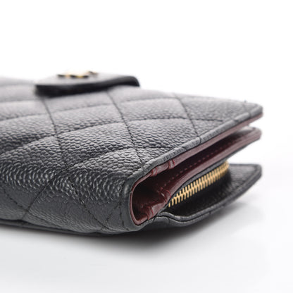 Chanel Caviar Quilted Zipped Pocket Wallet Black 10 of 12