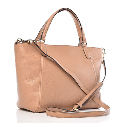 Gucci Pebbled Calfskin Small Soho Top Handle Bag Camelia 4 of 11