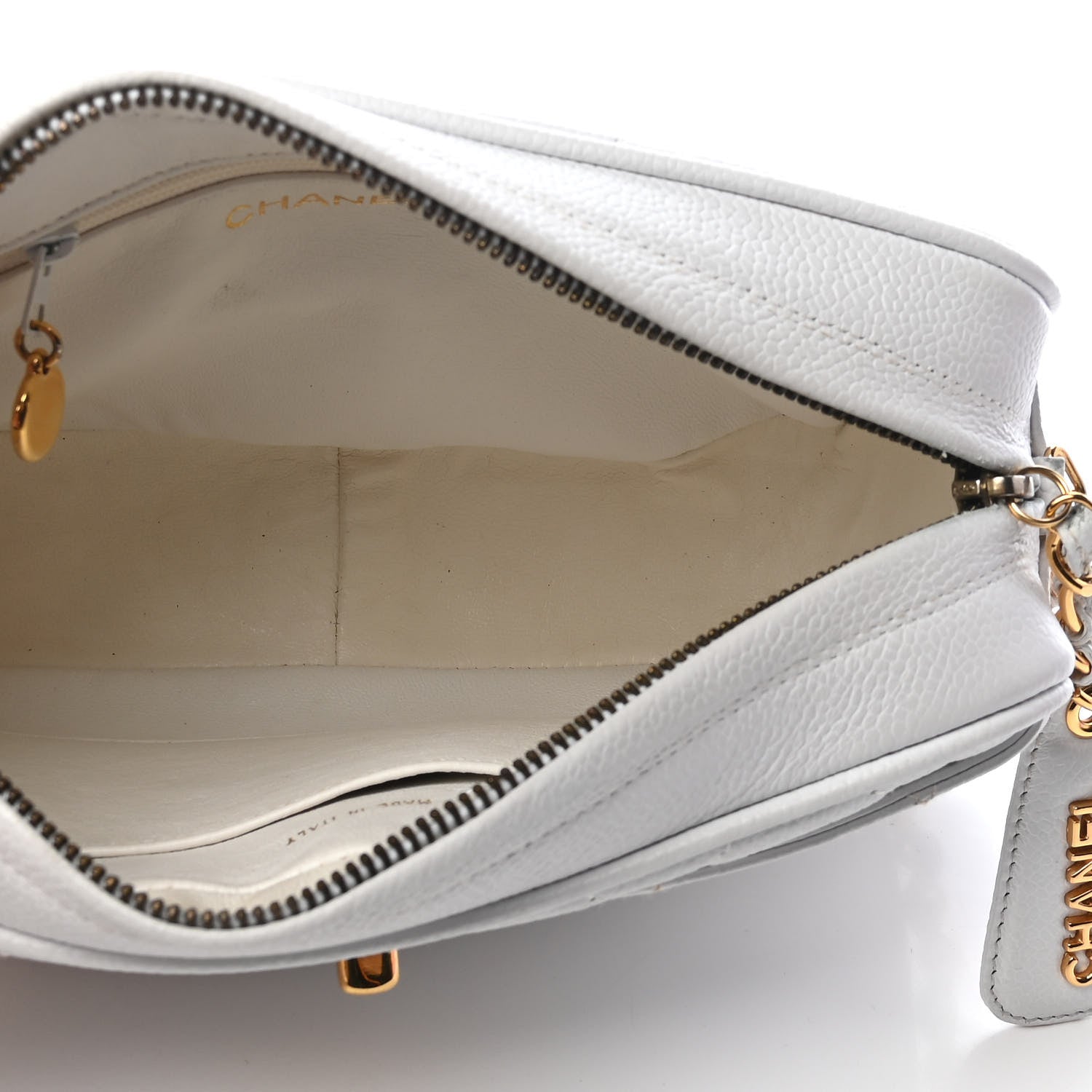Chanel Caviar Quilted Camera Case White 4 of 13