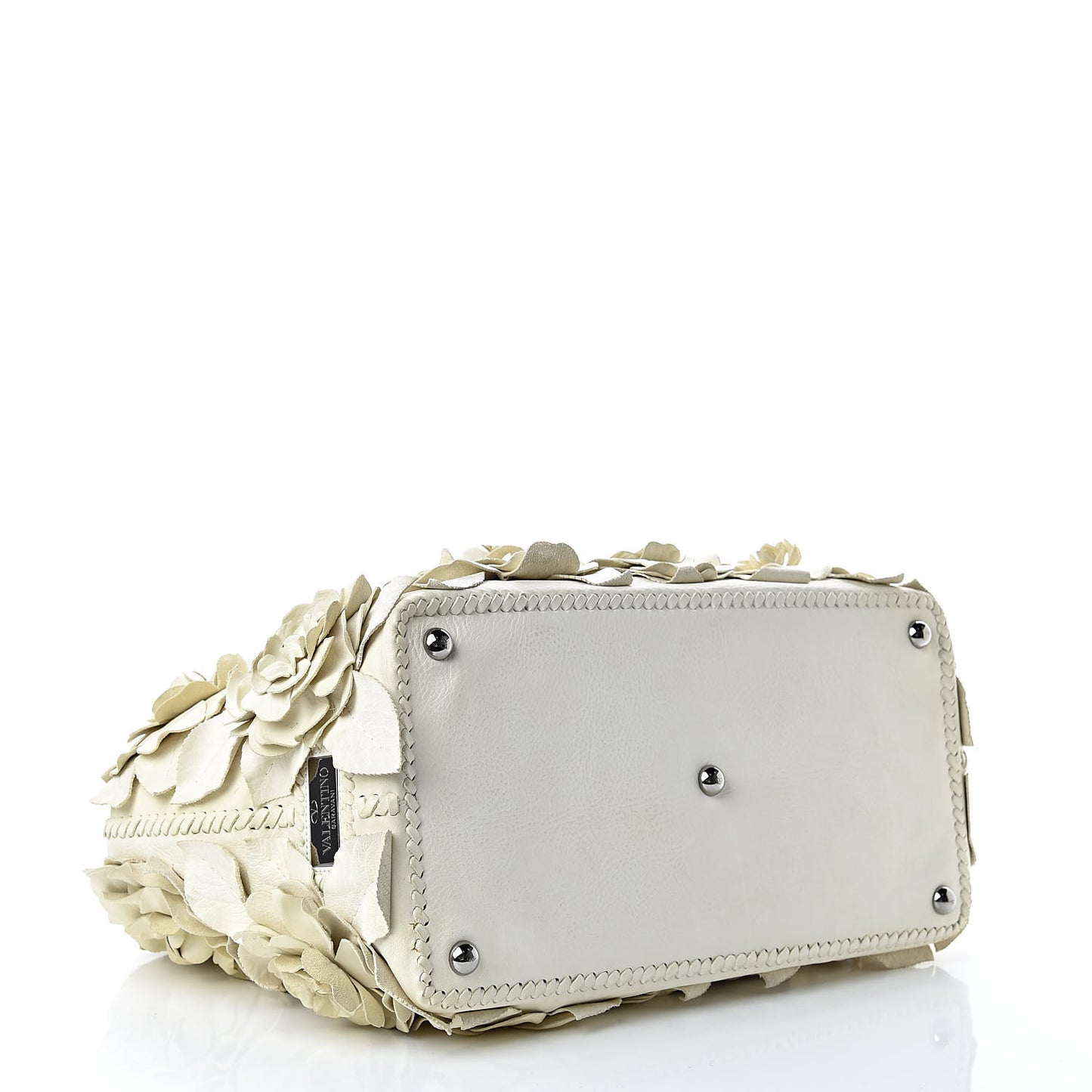 Nappa Floral Tote White