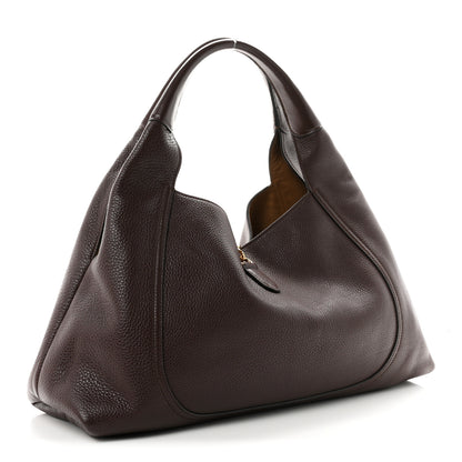 Gucci Grained Calfskin Softbit Maxi Shoulder Bag Dark Brown 4 of 11