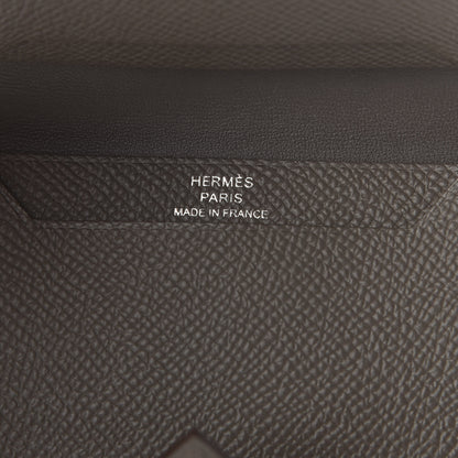 Hermes Epsom Bearn Card Holder Wallet Etain 6 of 7