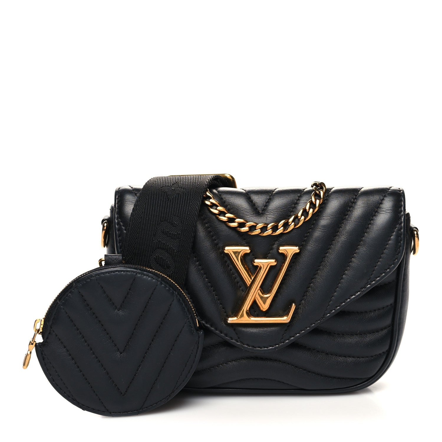 Louis Vuitton Calfskin New Wave Multi Pochette Black 1 of 15